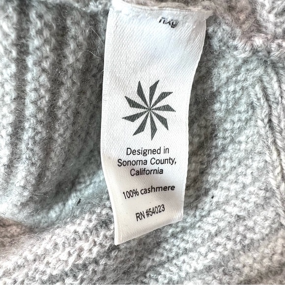Athleta 100% Cashmere Knit Hoodie Sweater Heather Gray Size X-Small - Picture 10 of 12